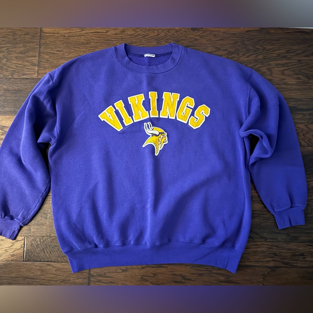 Vintage Purple Minnesota Vikings Unisex Crewneck Sweatshirt large/extra Large